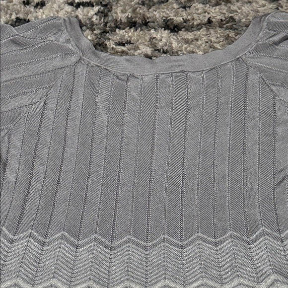 White House Black Market Gray and Cream Sweater - Picture 11 of 15